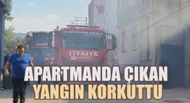 Apartmanda çıkan yangın korkuttu
