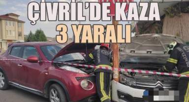Çivril'de kaza; 3 yaralı