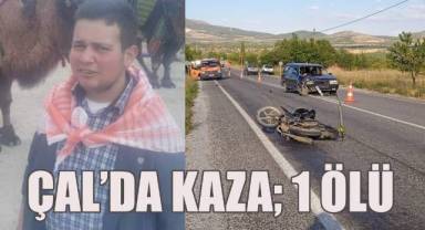 Çal'da kaza, 1 ölü