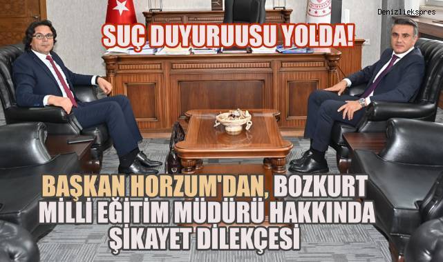 CHP'li Horzum'dan Bozkurt İlçe Milli Eğitim Müdürü'ne Suç Duyurusu Geliyor!