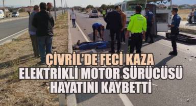 Çivril’de feci kaza: Elektrikli motor sürücüsü hayatını kaybetti