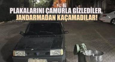 Plakalarını Çamurla Gizlediler, Jandarmadan Kaçamadılar!