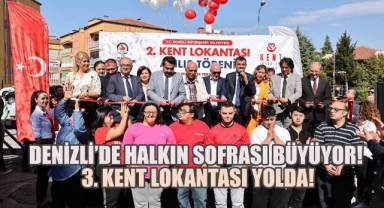 Denizli'de İkinci Kent Lokantası Açıldı, 3. Şube Müjdesi Geldi