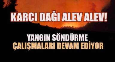 Karcı Dağı Alevlere Teslim: Yangın Söndürme Çalışmaları Sürüyor!