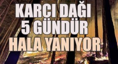 Karcı Dağı beş gündür hala yanıyor
