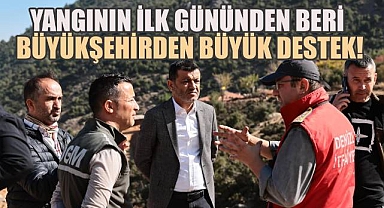 Karcı Dağında'ki Yangının İlk Gününden Beri Büyükşehirden Büyük Destek!