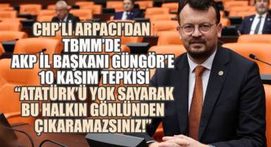 CHP'li Arpacı'dan TBMM'de AKP İl Başkanı Güngör'e 10 Kasım Tepkisi: 