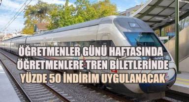 ÖĞRETMENLERE TRENLERDE YÜZDE 50 İNDİRİM