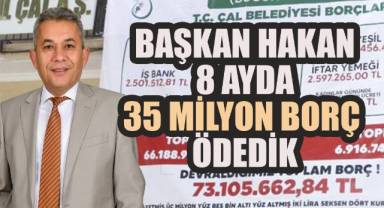 Başkan Hakan, Göreve Geldiğimizden Bu Yana 8 Ayda 35 Milyon Borç Ödedik