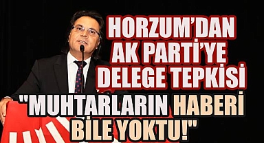 Başkan Horzum'dan AK Parti'ye Delege Tepkisi;
