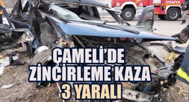 Çameli’de Zincirleme Kaza: 3 Yaralı