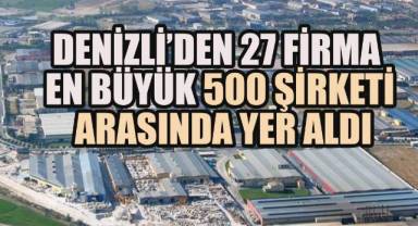 Denizli’den 27 Firma Anadolu’nun En Büyük 500 Şirketi Arasında Yer Aldı