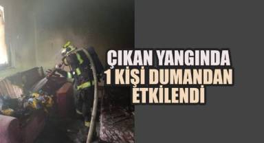 Ev Yangınında Bir Kişi Dumandan Etkilendi