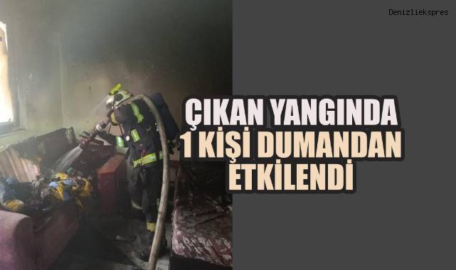 Ev Yangınında Bir Kişi Dumandan Etkilendi