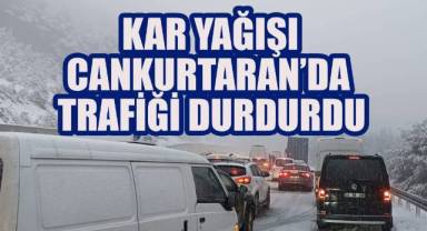 Kar Yağışı Cankurtaran’da Trafiği Durdurdu