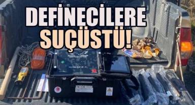Denizli’de 4 defineci jandarma tarafından suçüstü yakalandı