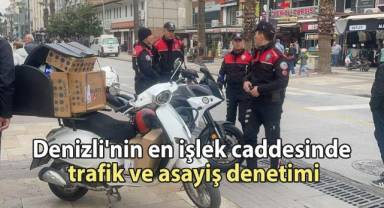 Denizli'nin en işlek caddesinde trafik ve asayiş denetimi