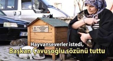 Hayvanseverler istedi, Başkan Çavuşoğlu sözünü tuttu