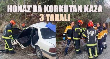 Kontrolden Çıkan Otomobil Ağaca Çarptı: 3 Yaralı