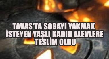 Tavas'ta Sobayı Yakmak İsteyen Yaşlı Kadın Alevlere Teslim Oldu