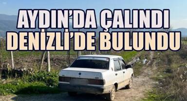 Aydın'da çalınan araç Denizli'de bulundu