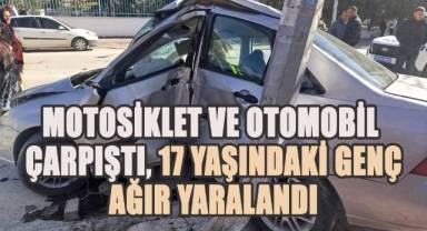 Çivril'de Feci Kaza: Motosiklet ve Otomobil Çarpıştı, 17 Yaşındaki Genç Ağır Yaralandı