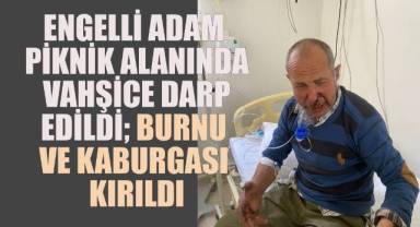 Engelli Adam Piknik Alanında Vahşice Darp Edildi, Burnu ve Kaburgası Kırıldı