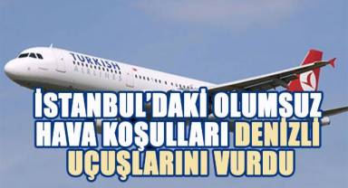 İstanbul’daki Olumsuz Hava Koşulları Denizli Uçuşlarını Vurdu