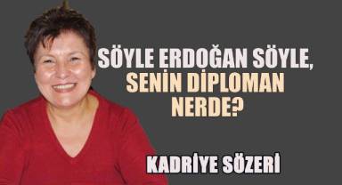 SÖYLE ERDOĞAN SÖYLE, SENİN DİPLOMAN NERDE?