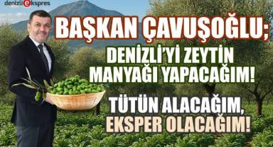 Başkan Çavuşoğlu, Denizli'yi zeytin manyağı yapacağım! Tütün alacağım, eksper olacağım!