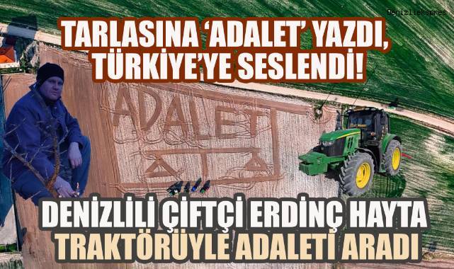 Çallı çiftçi traktörüyle tarlasına,