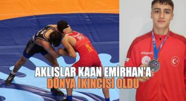 Denizlili Kaan Emirhan güreşte dünya ikincisi oldu