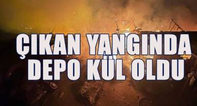 Depo olarak kullanılan eski müstakil ev çıkan yangında kül oldu