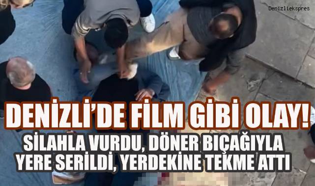 Eski polis dehşeti! İş yeri sahibini vurdu, döner bıçağıyla kovalandı, yerde tekme attı