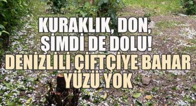 Kuraklık, don, şimdi de dolu! Denizlili üretici çaresiz