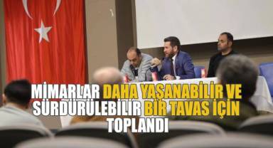 Mimarlar daha yaşanabilir ve sürdürülebilir bir Tavas için toplandı