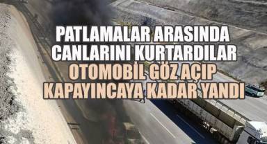 Seyir Halindeki Otomobil Patlayarak Yandı: Aile Mucizevi Şekilde Kurtuldu