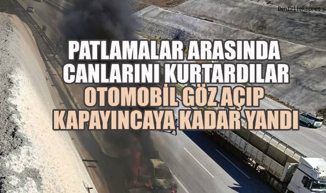 Seyir Halindeki Otomobil Patlayarak Yandı: Aile Mucizevi Şekilde Kurtuldu