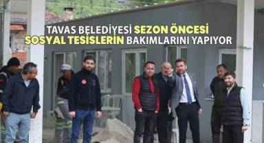 Tavas Belediyesi sezon öncesi sosyal tesislerin bakımlarını yapıyor