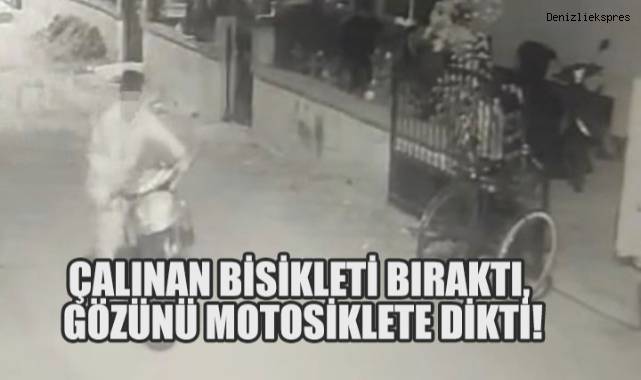 Çalınan Bisikleti Bıraktı, Gözünü Motosiklete Dikti!