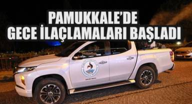 PAMUKKALE’DE GECE İLAÇLAMALARI BAŞLADI