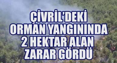 Çivril’deki orman yangınında 2 hektar alan zarar gördü