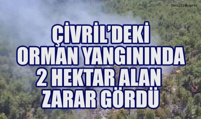 Çivril’deki orman yangınında 2 hektar alan zarar gördü
