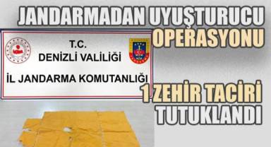 Denizli'de yapılan uyuşturucu operasyonunda 1 zehir taciri tutuklandı