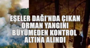 Eşeler Dağı’nda Çıkan Orman Yangını Büyümeden Kontrol Altına Alındı