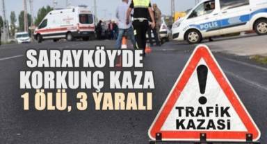 Kamyonun altına giren araç hurdaya döndü: 1 ölü, 3 yaralı