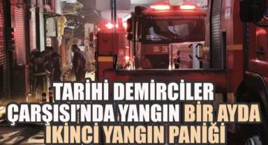 Tarihi Demirciler Çarşısı'nda Korkutan Yangın: Kaleiçi'nde Bir Ayda İkinci Yangın Paniği