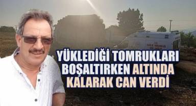 Yüklediği tomrukları boşaltırken, altında kalan Bünyamin Kaplan hayatını kaybetti.
