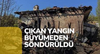 Çıkan yangın büyümeden söndürüldü