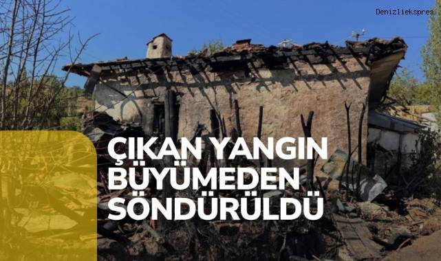 Çıkan yangın büyümeden söndürüldü